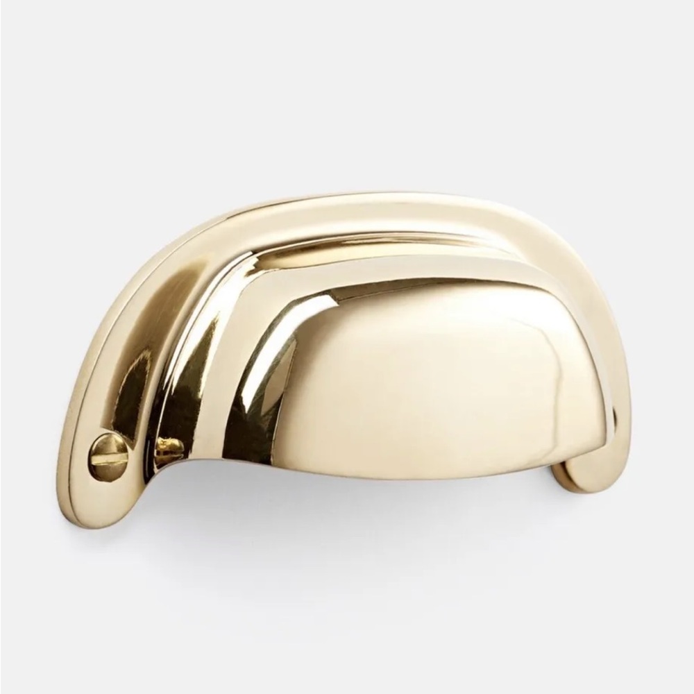 NWT Rejuvenation unlaquered brass Massey Bin Pull. Set of 38.